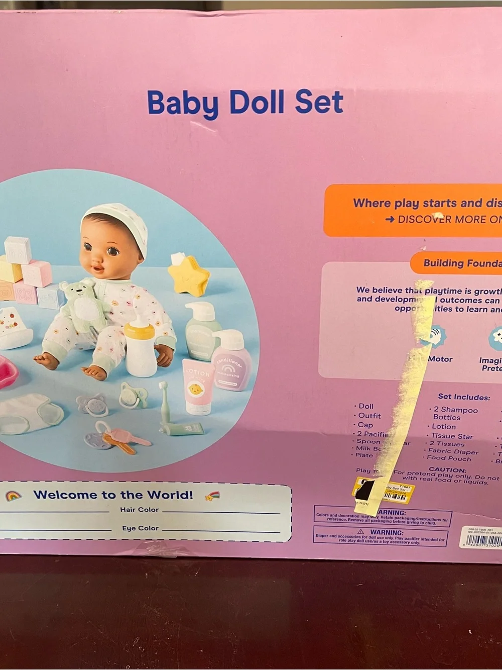 Pink Baby Doll Set with 31-Piece Accessories